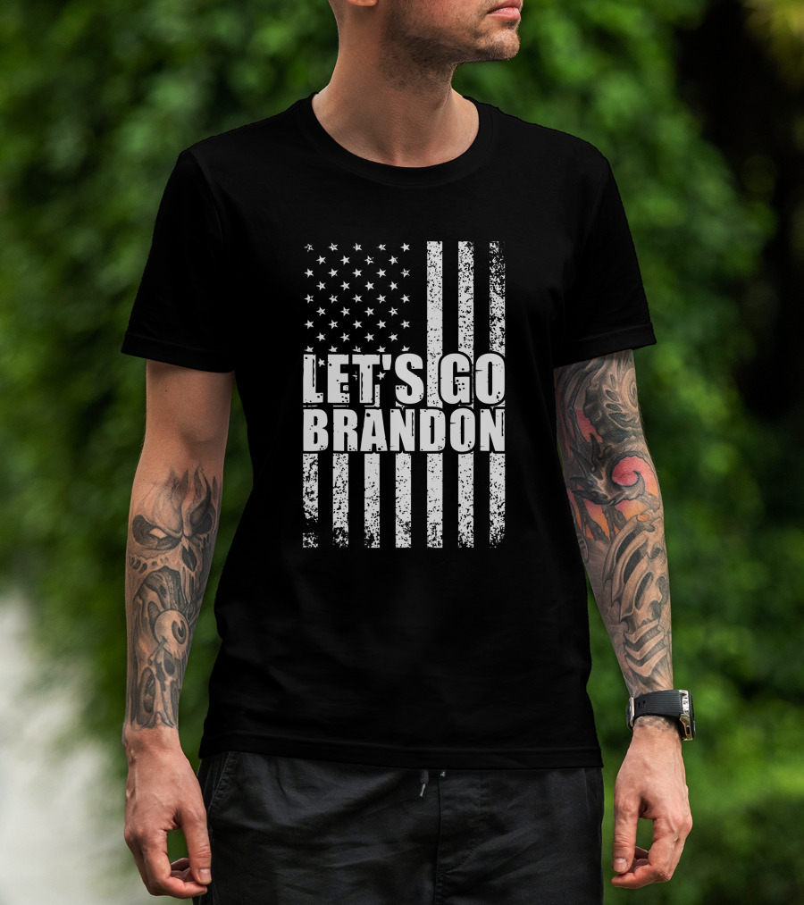 Let's Go Brandon American Flag Conservative T-Shirt
