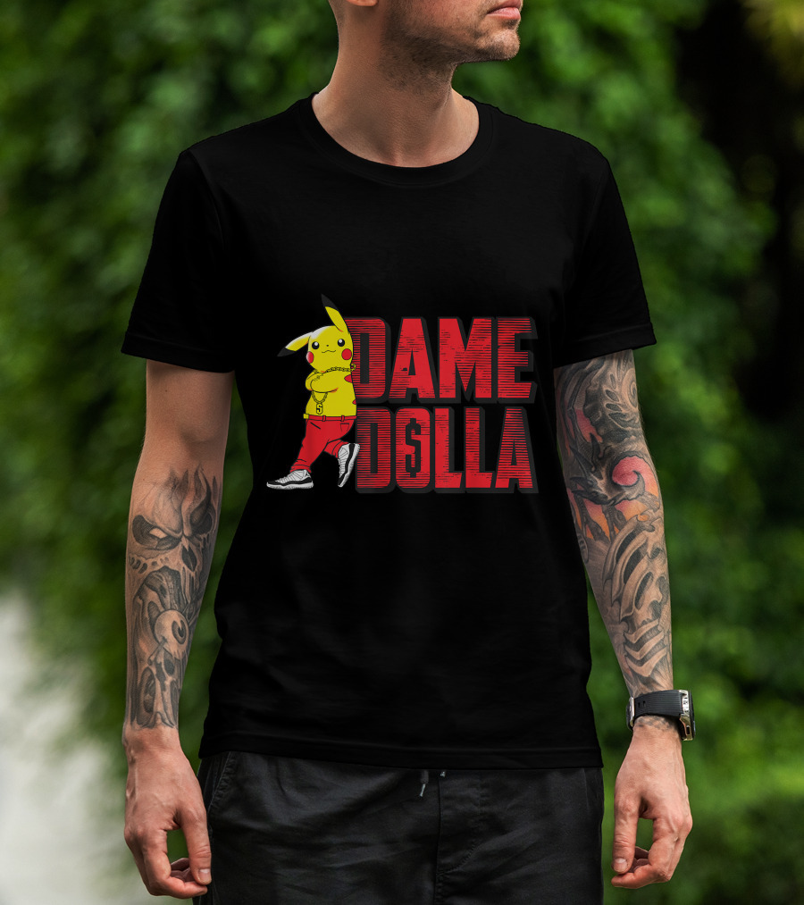 Pikachu Dame Dolla Crossover Red Outfit Sneakers T-Shirt