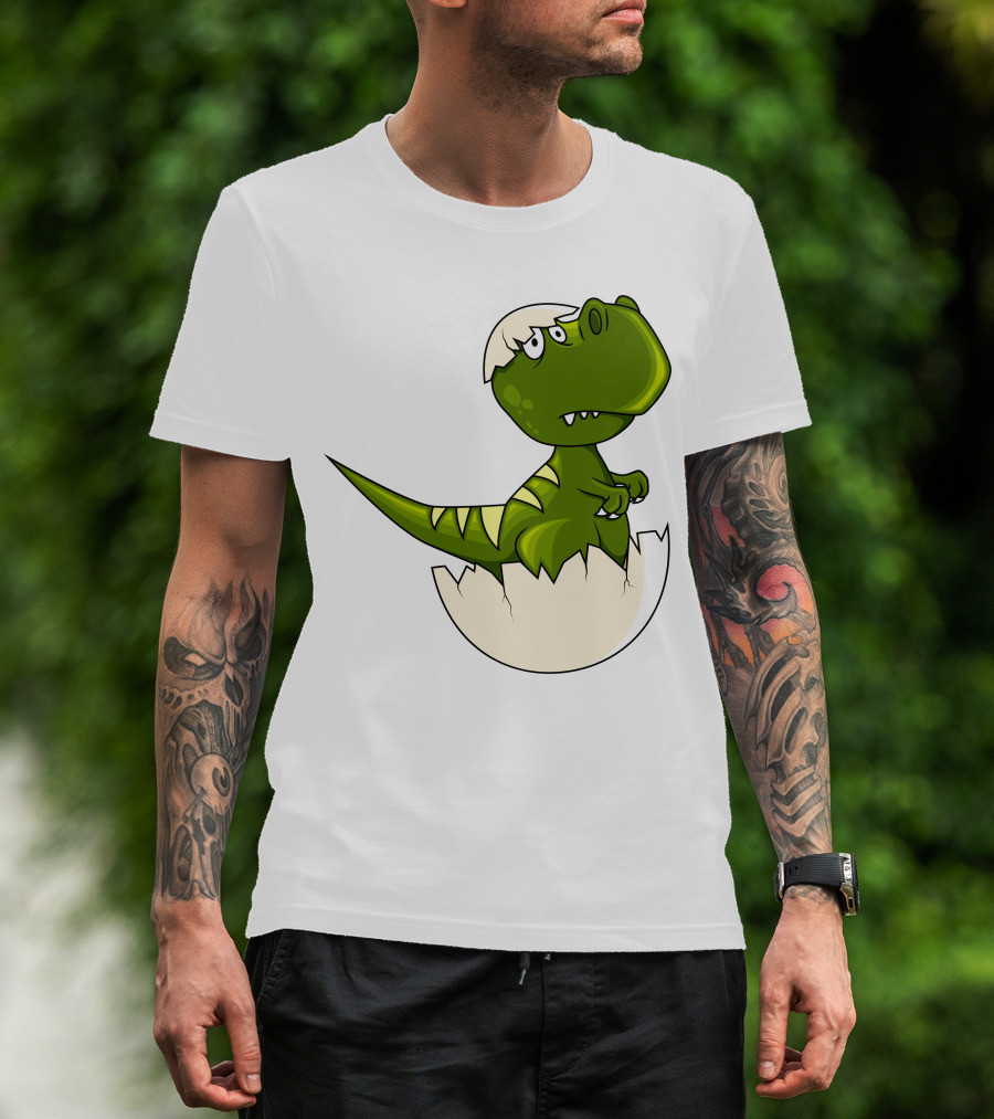 Baby Dragon Hatching From Egg With Playful Expression T-Shirt