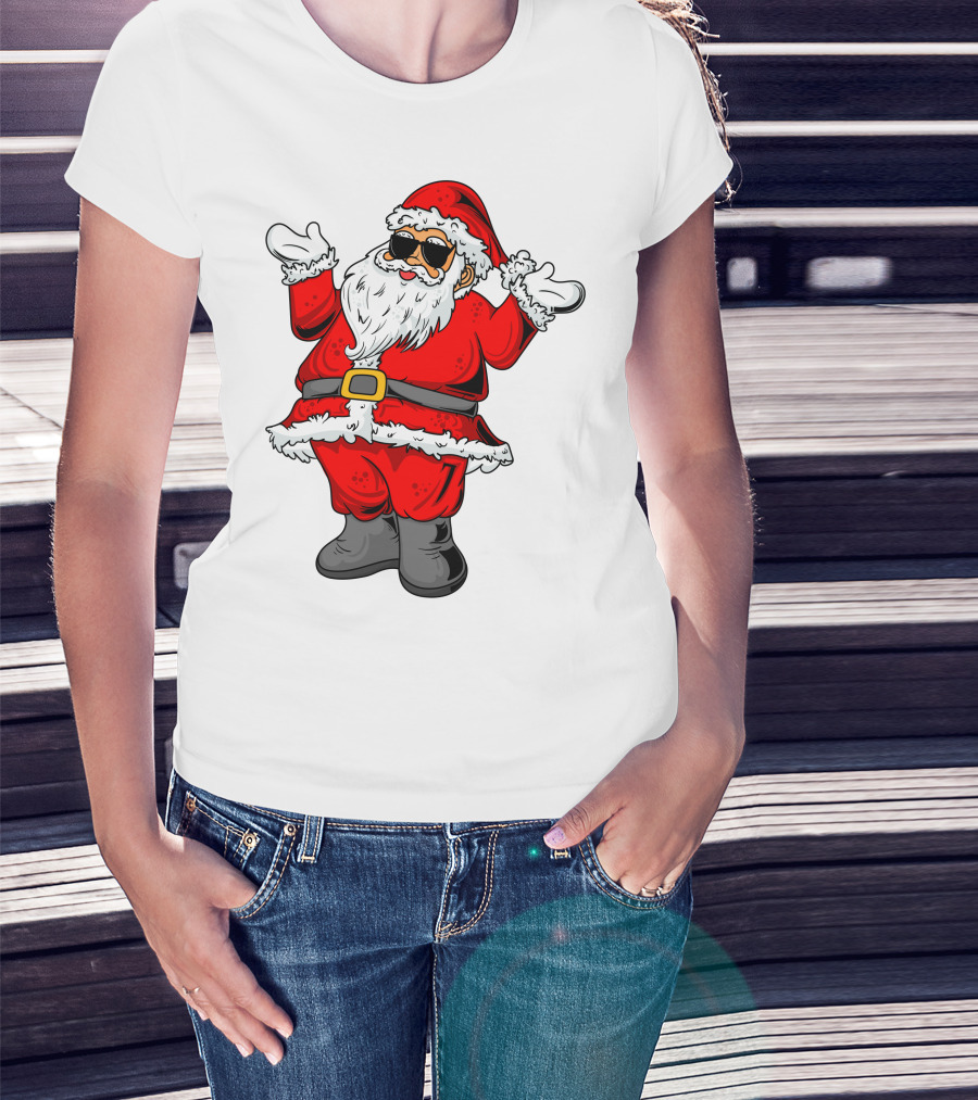 Santa Claus Wearing Cool Shades T-Shirt