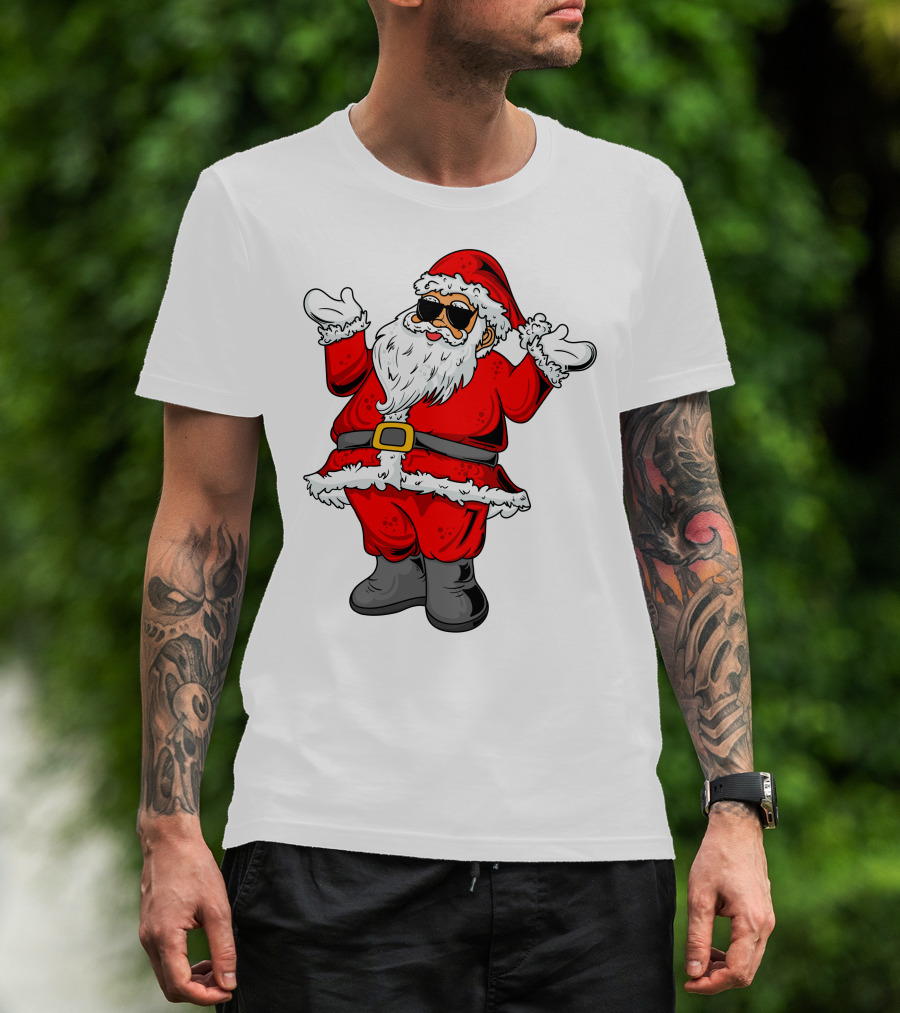 Santa Claus Wearing Cool Shades T-Shirt