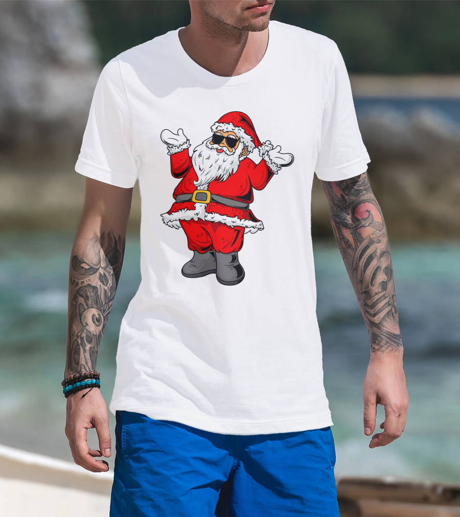 Santa Claus Wearing Cool Shades T-Shirt