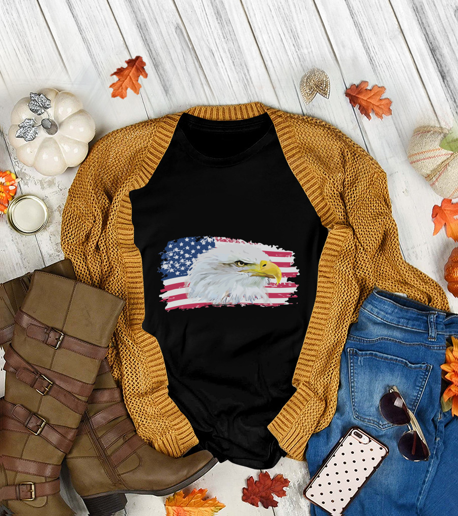 American Flag Bald Eagle T-Shirt