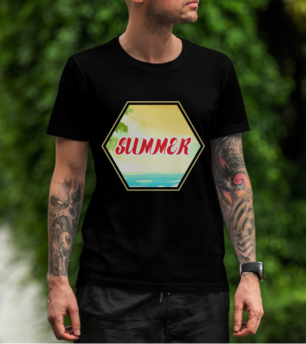 Summer Ocean Hexagon T-Shirt