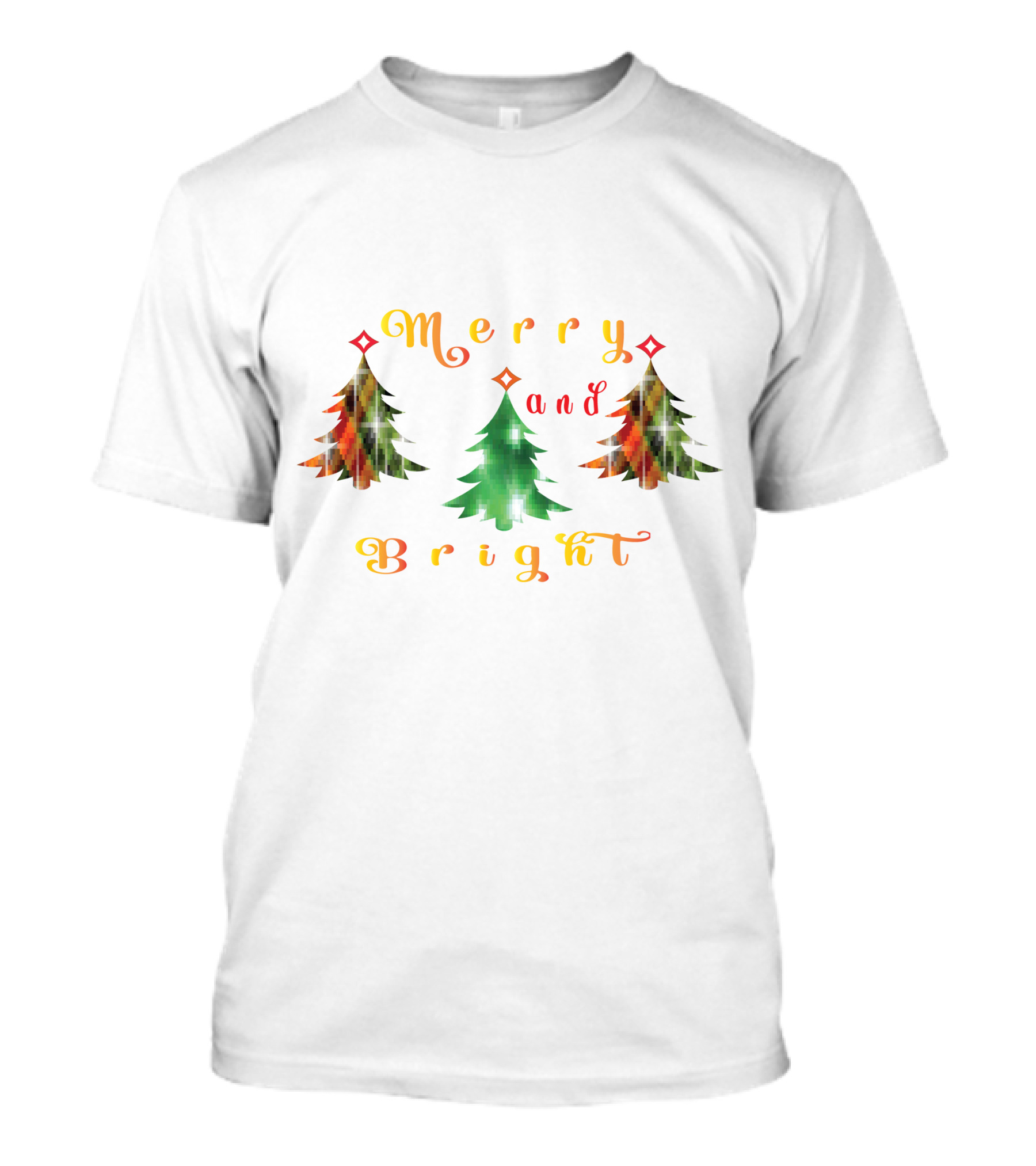 Merry And Bright Christmas Trees T-Shirt