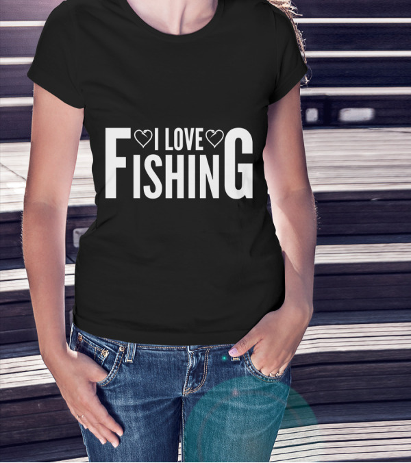 I Love Heart Fishing T-Shirt