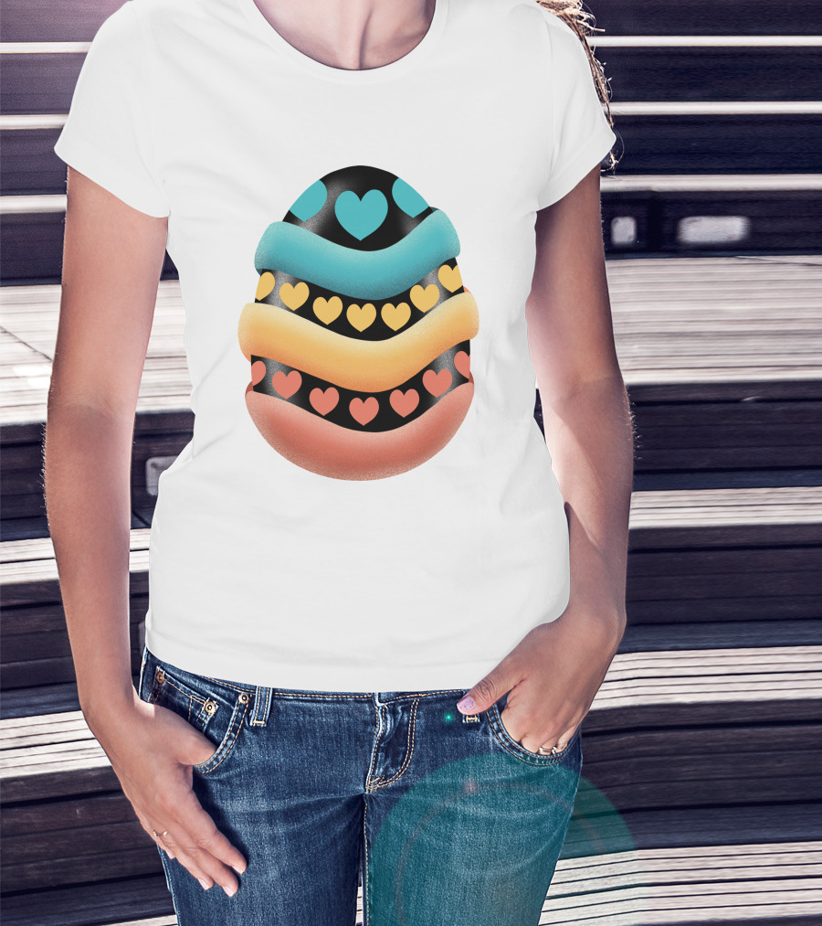 Easter Egg Handmade Heart T-Shirt