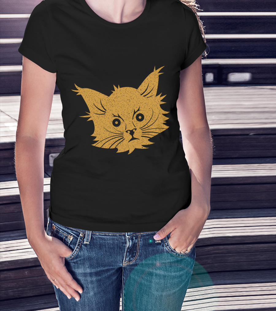 Cat Lover Whiskers Face T-Shirt