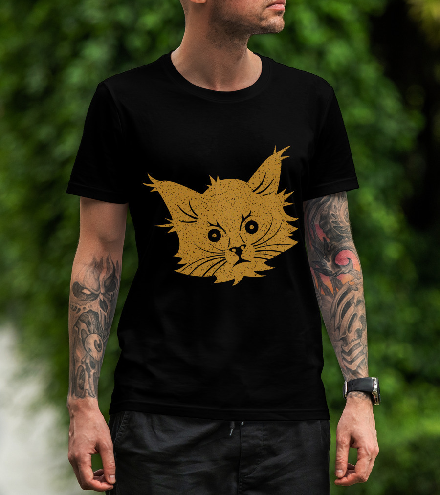 Cat Lover Whiskers Face T-Shirt