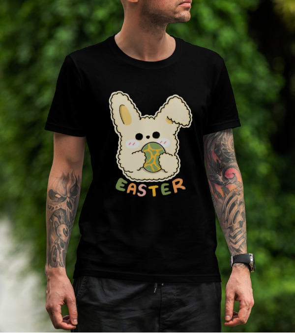 Easter Bunny Holding Easter Egg Sticker T-Shirt