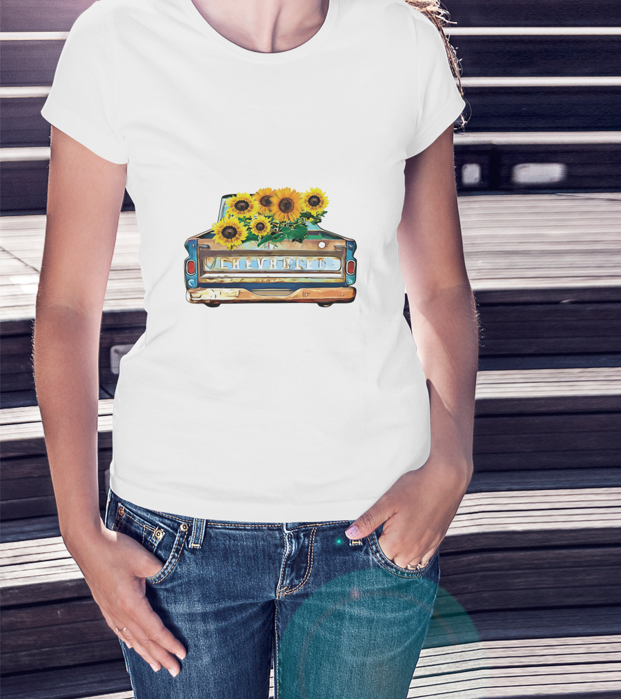 Chevrolet Vintage Truck With Sunflowers T-Shirt