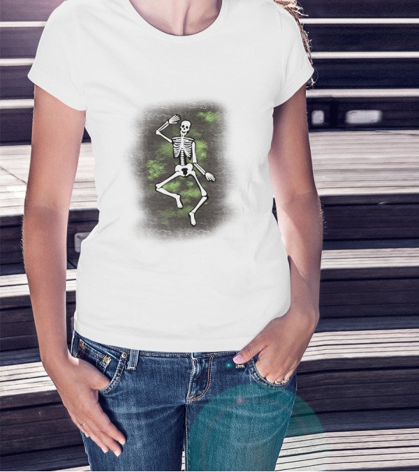 Dancing Skeleton Halloween Ghostly Vibe T-Shirt