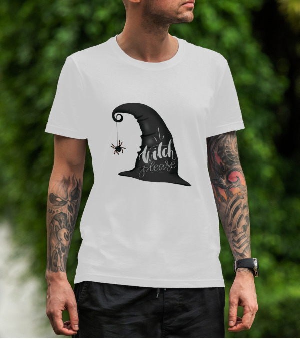 Witch Please Hat With Hanging Spider T-Shirt
