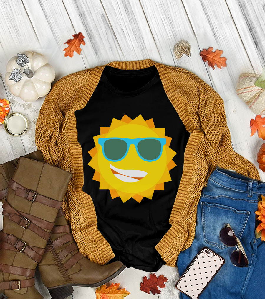 Cool Sun with Blue Sunglasses T-Shirt