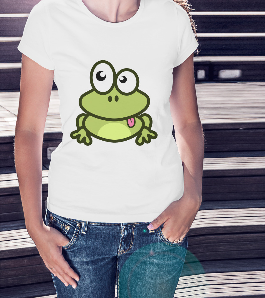 Cute Cartoon Frog Adorable Image T-Shirt