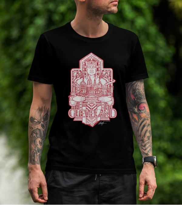 Cleveland Cityscape Guardian Red Line T-Shirt