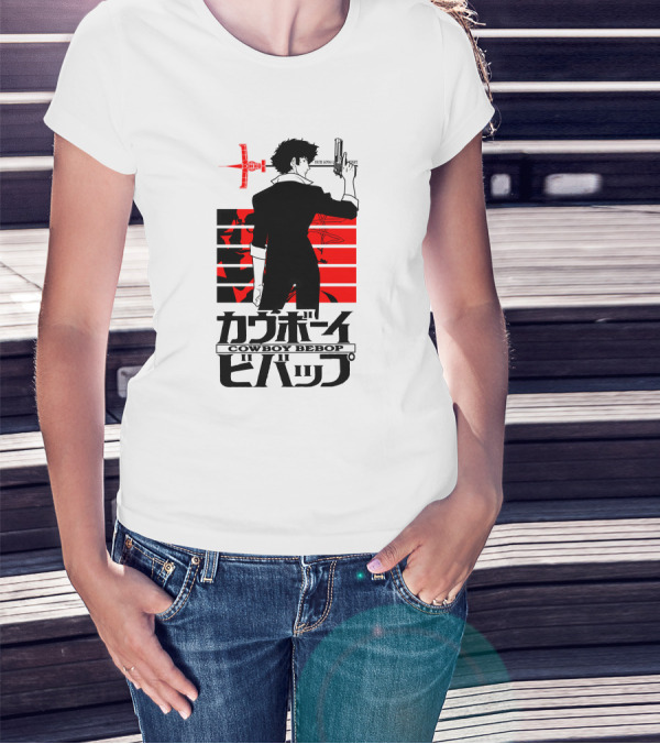 Cowboy Bebop Spike Spiegel Red Stripes Jet Swordfish II T-Shirt