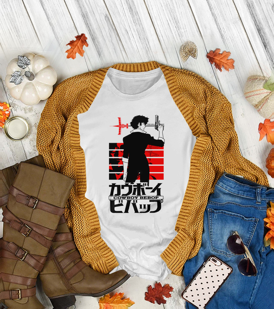 Cowboy Bebop Spike Spiegel Red Stripes Jet Swordfish II T-Shirt