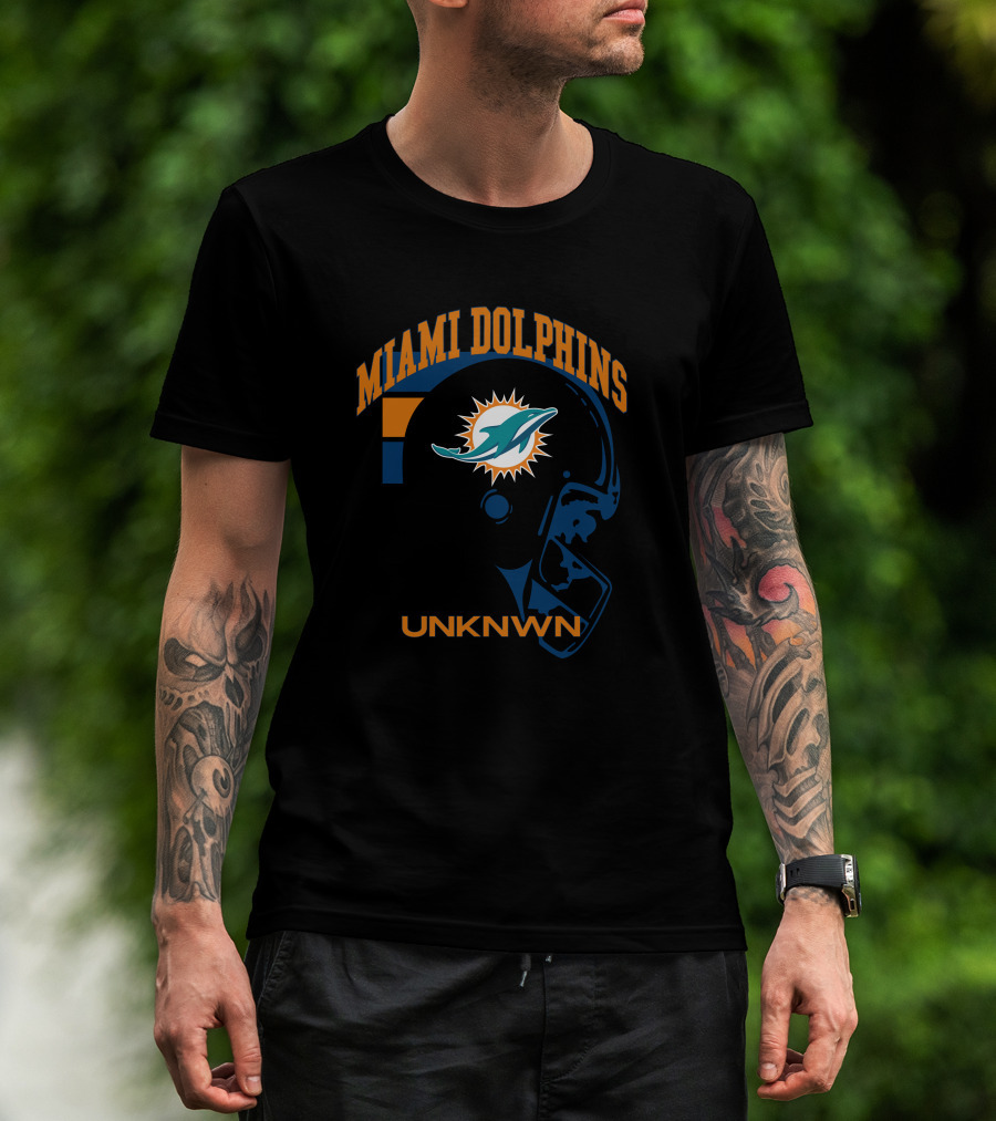 Miami Dolphins UNKNWN Football Helmet T-Shirt
