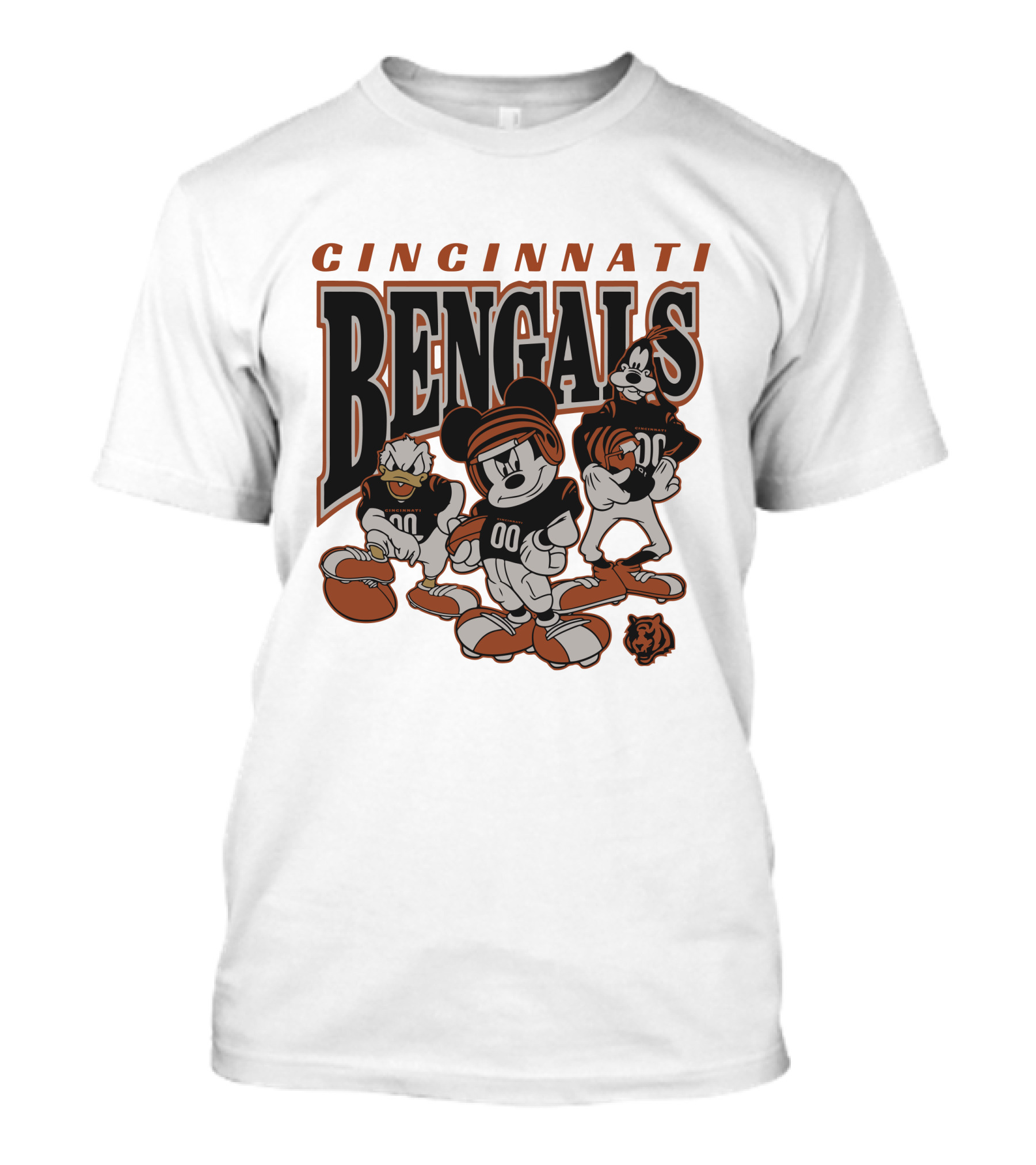 Cincinnati Bengals Disney Characters Vintage NFL Football T-Shirt