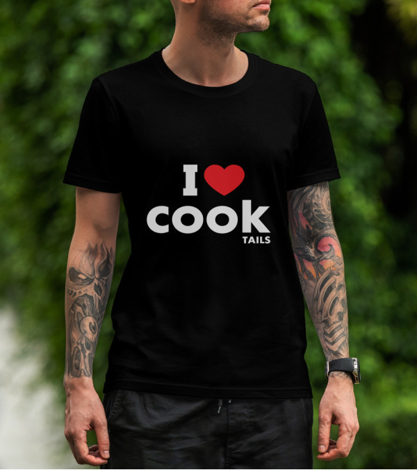 I Love Cocktails Cook Tails Funny Drinking Pun T-Shirt