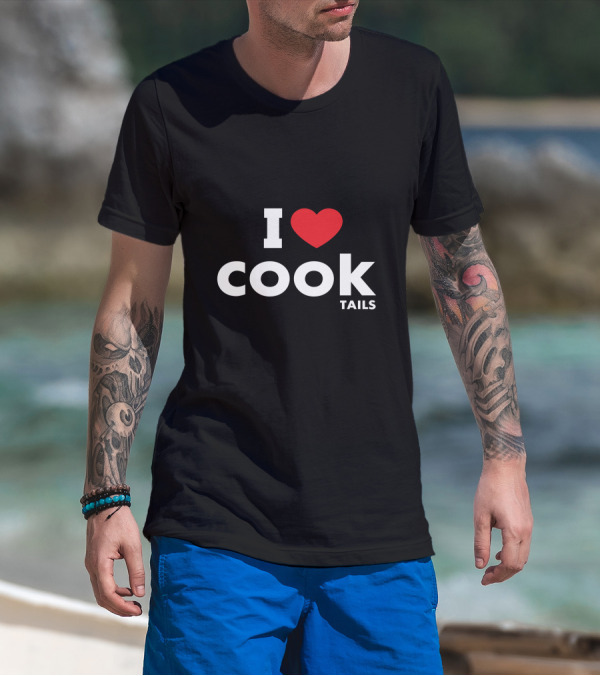 I Love Cocktails Cook Tails Funny Drinking Pun T-Shirt