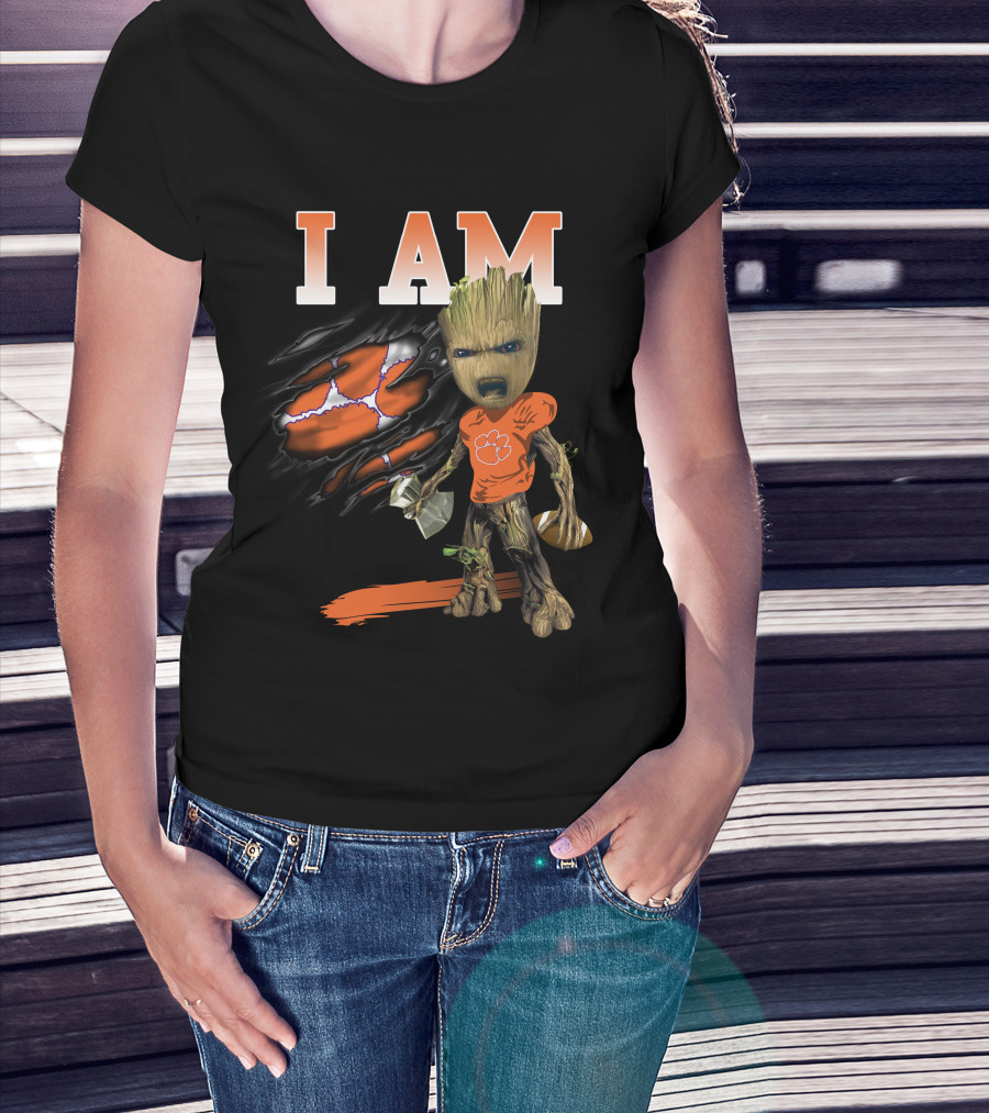 I Am Groot Clemson Tigers Football T-Shirt