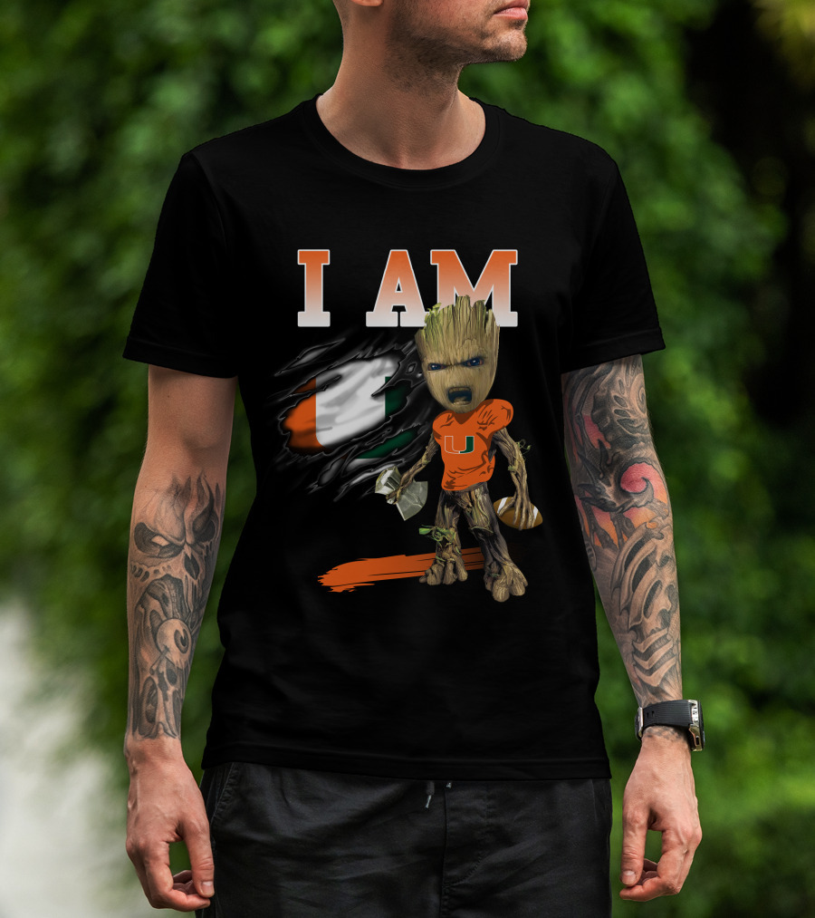I Am Um Groot Football Hammer U T-Shirt