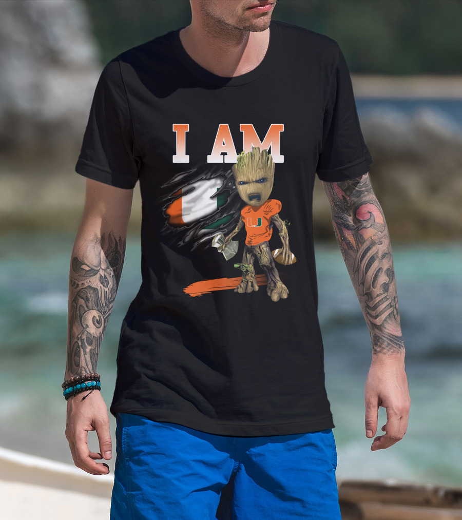 I Am Um Groot Football Hammer U T-Shirt