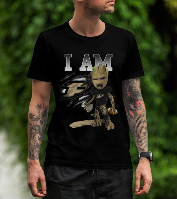 I Am Groot Purdue Boilermakers Football Avengers Crossover T-Shirt