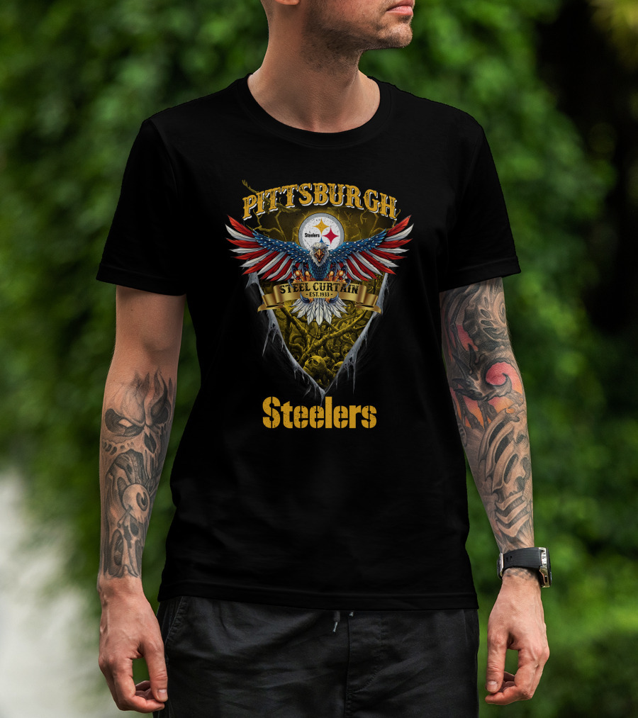 Pittsburgh Steelers Steel Curtain Eagle Nfl Est. 1933 T-Shirt