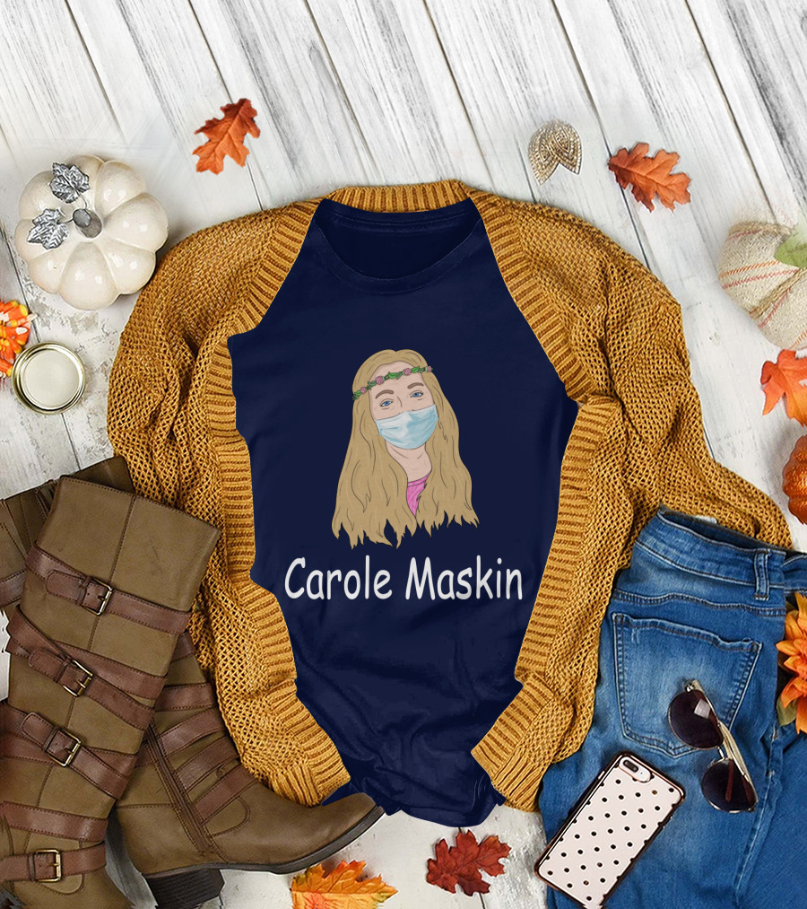 Carole Maskin Face Mask Floral Headband T-Shirt