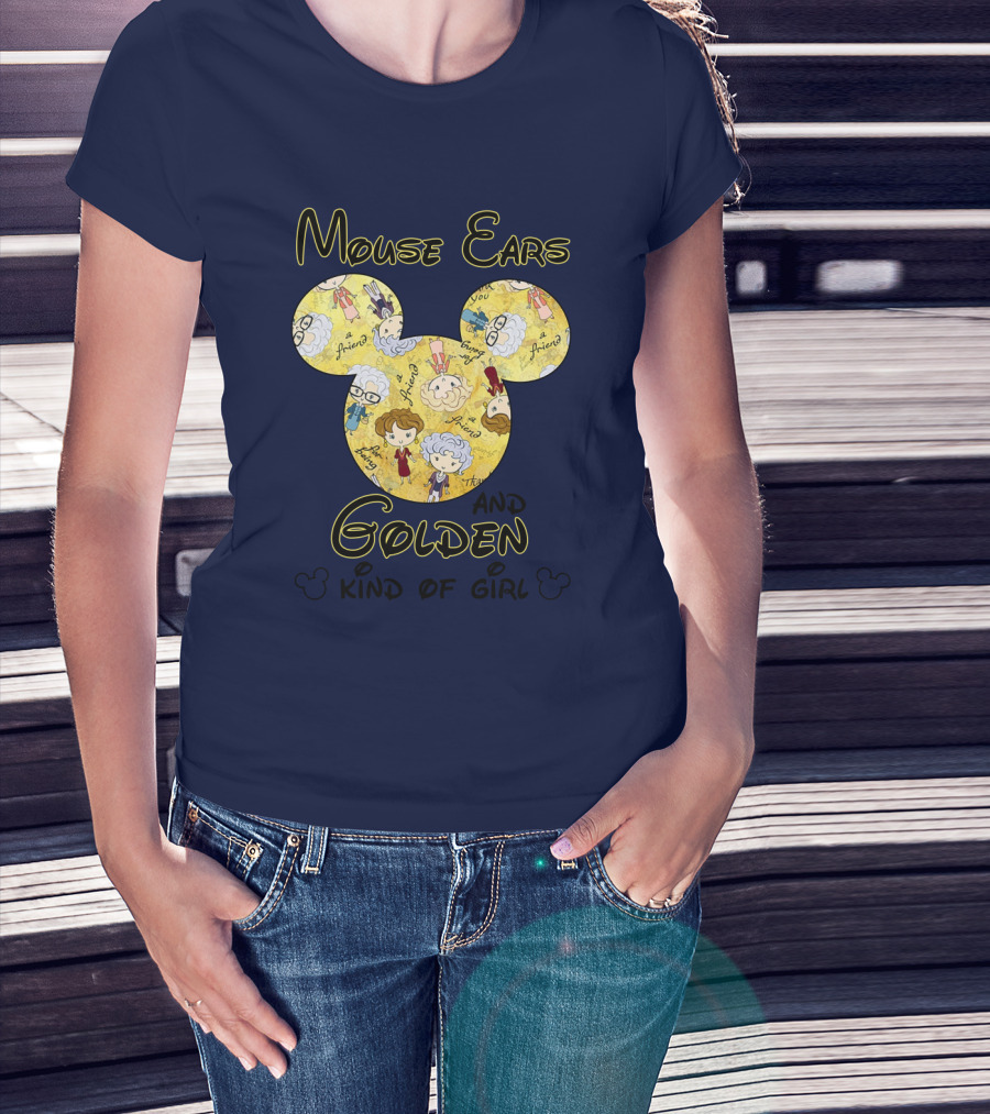 Mouse Ears And Golden Kind Of Girl Friends Mouse Ears T-Shirt