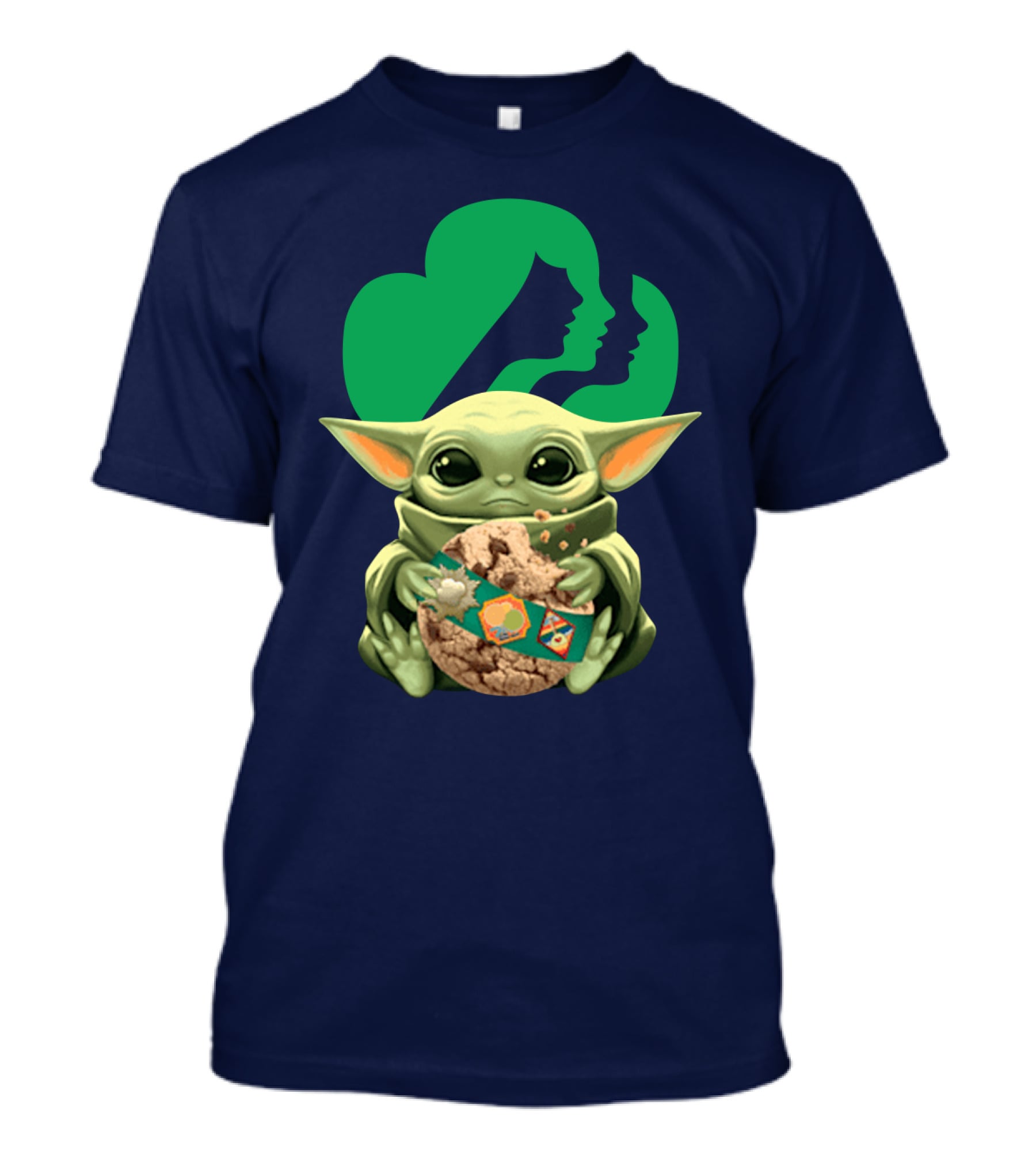 Star Wars Baby Yoda Hug Girl Scout Cookie T-Shirt