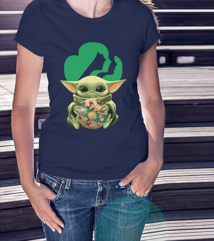 Star Wars Baby Yoda Hug Girl Scout Cookie T-Shirt