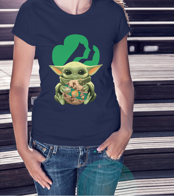 Star Wars Baby Yoda Hug Girl Scout Cookie T-Shirt