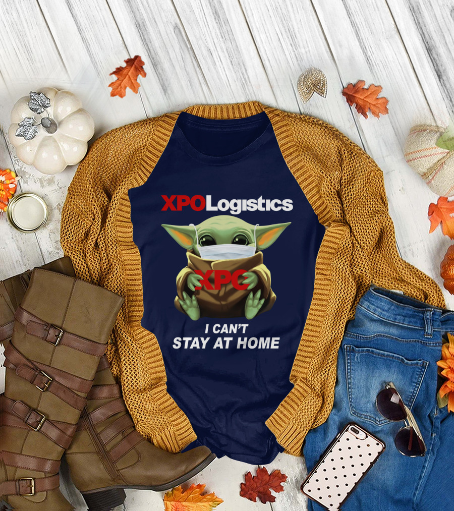 Star Wars Baby Yoda XPO Logistics I Can't Stay at Home T-Shirt