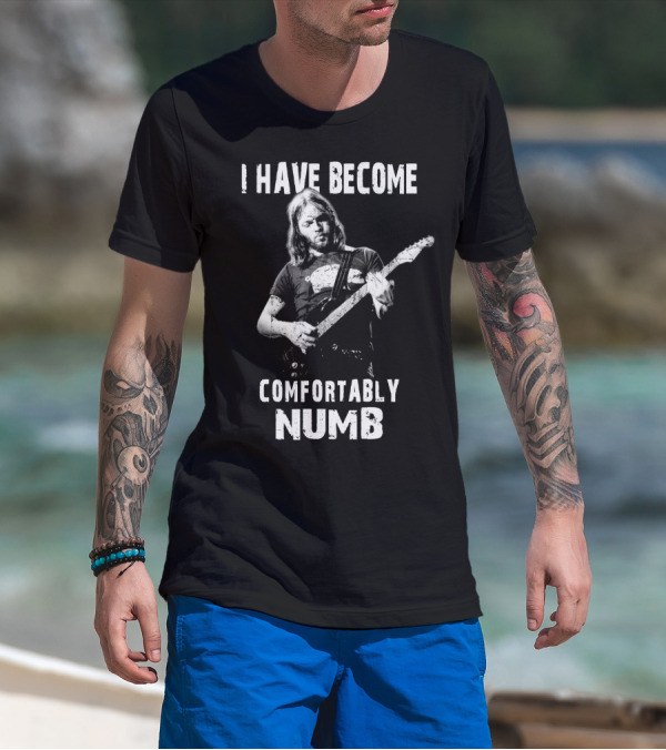 David Gilmour I Have Become Comfortably Numb Guitarist Iconic Rock Image T-Shirt