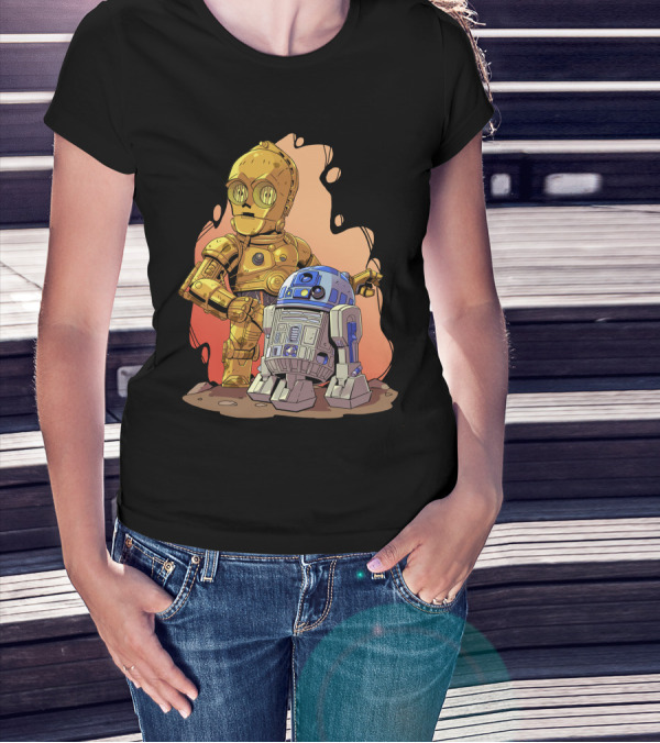 Chibi Star Wars C3PO R2-D2 Duo T-Shirt