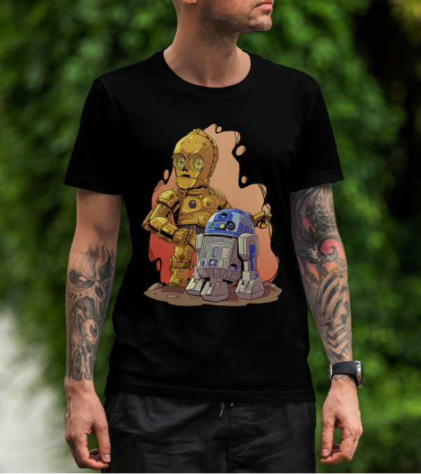 Chibi Star Wars C3PO R2-D2 Duo T-Shirt