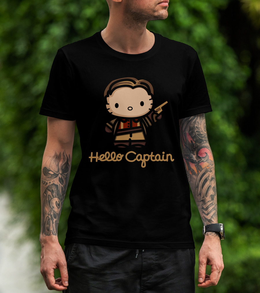 Hello Captain Kitty Firefly Mashup Character T-Shirt