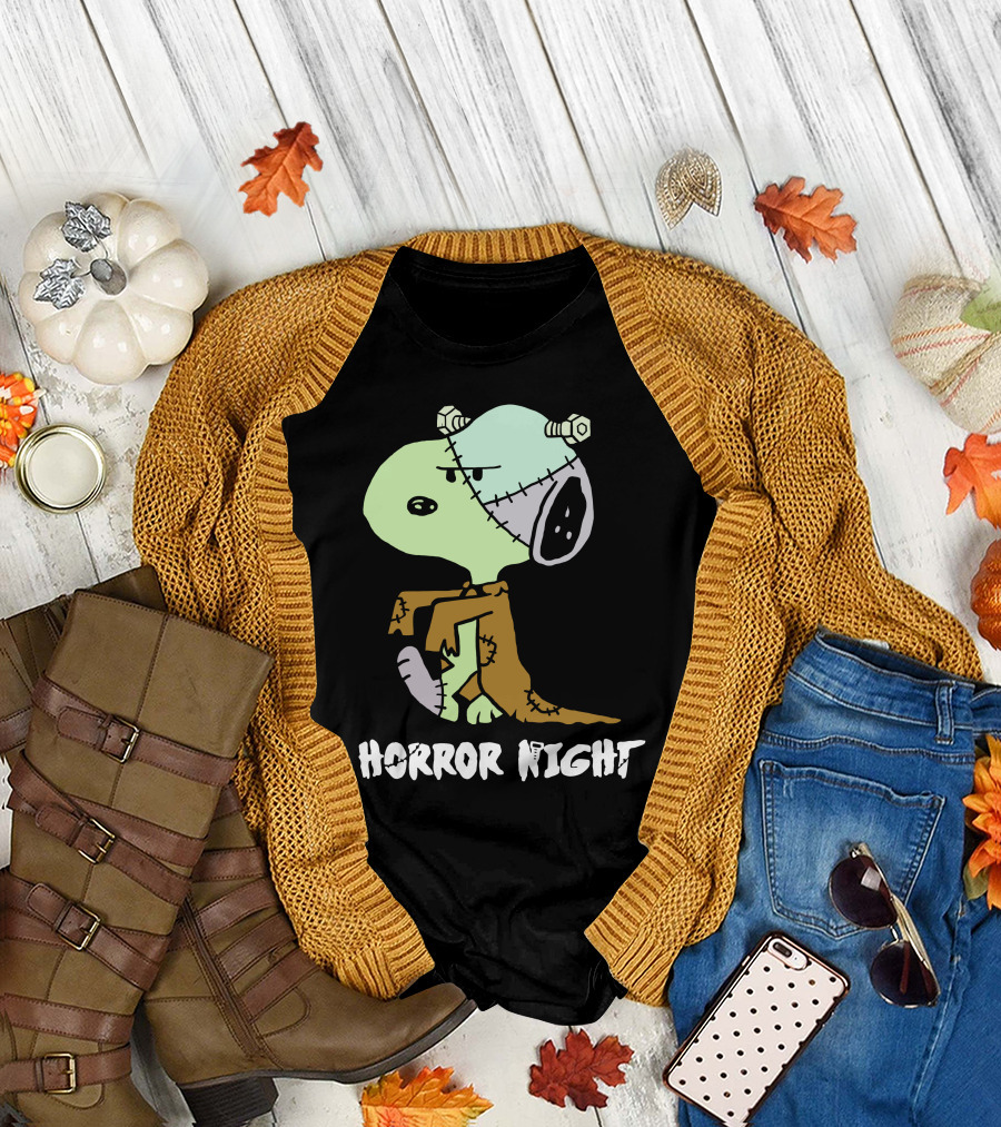 Horror Night Frankenstein Snoopy T-Shirt