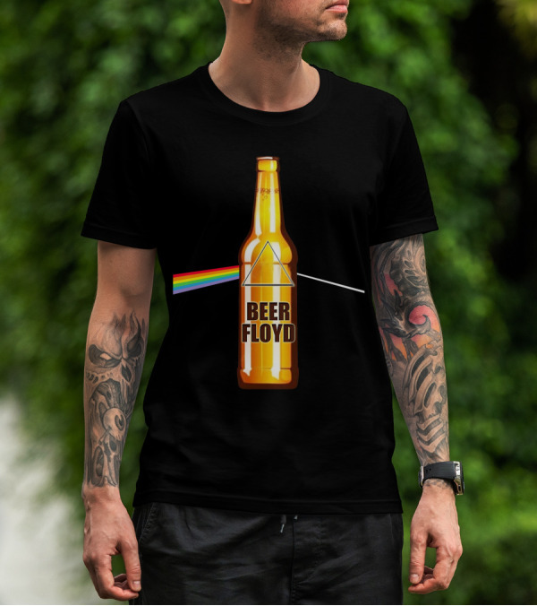 Beer Floyd Prism Bottle Rainbow Dark Side T-Shirt