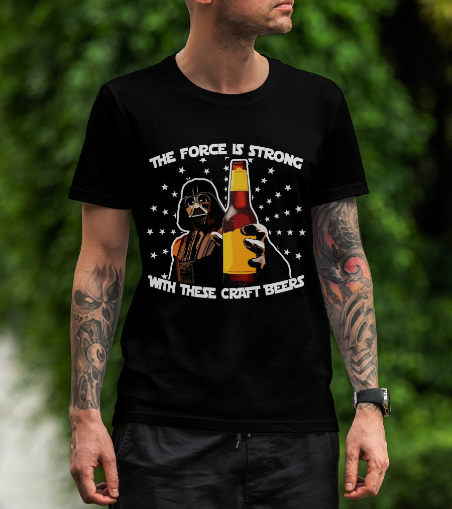 The Force Is Strong With These Craft Beers Star Wars Darth Vader Beer Bottle T-Shirt