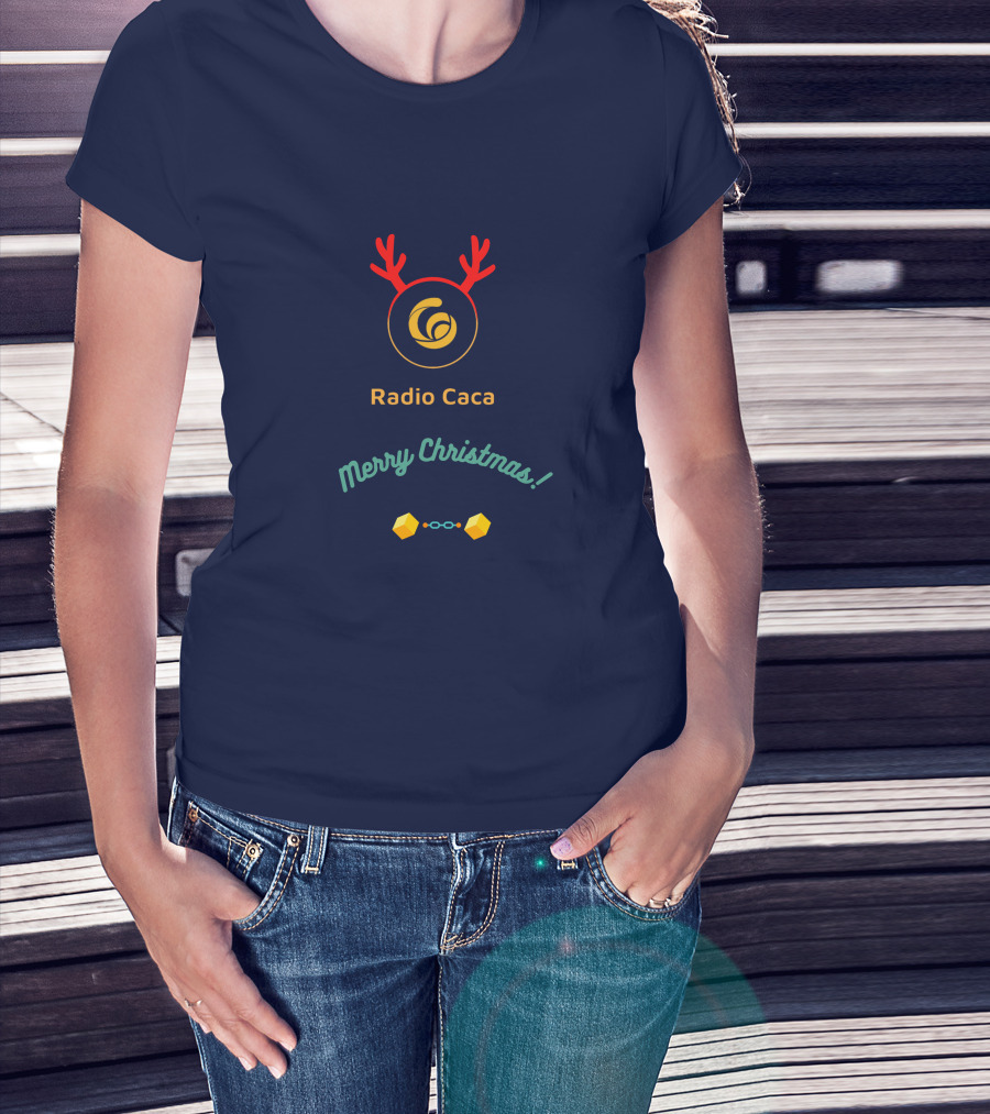 Radio Caca Merry Christmas Antlers T-Shirt