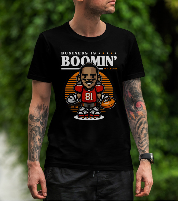 Business Is Boomin’ #CallGod 81 Football Cartoon T-Shirt