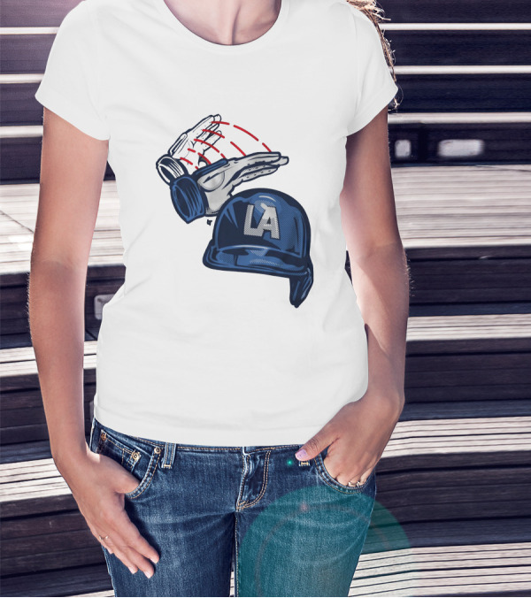 DUNK ON 'EM LA Helmet Hands Signal T-Shirt