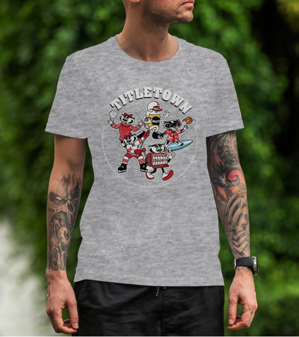 Wisconsin Badgers Titletown Champs Rowing Volleyball Football Surfing Basketball T-Shirt