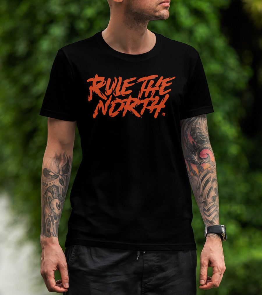 Rule The North Orange Bold Text T-Shirt