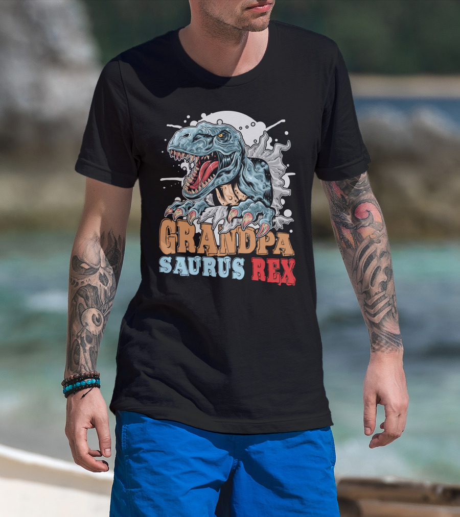 Grandpasaurus Rex Dinosaur Grandpa T-Shirt
